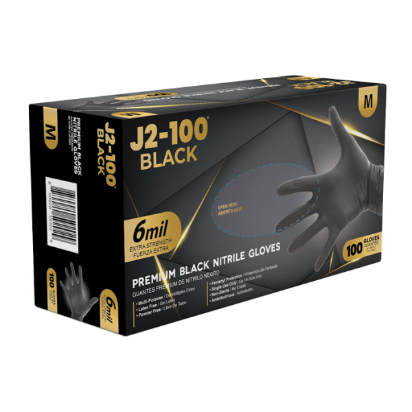 Black Nitrile Examination Gloves